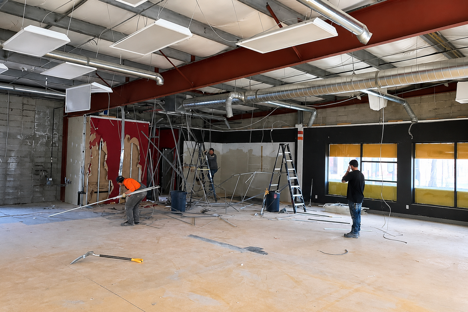 Commercial renovation project in progress
